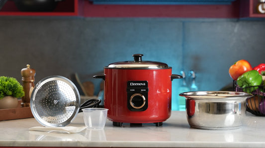 Eleenova Rice Cooker | Harmony 1.0L | Keep Warm Function | Single SS Bowl| Detachable Power Cord for Easy Storage | Precise Thermostat Control