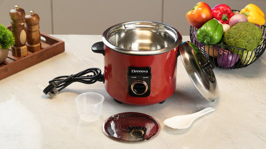 Eleenova Rice Cooker | Harmony 1.0L | Keep Warm Function | Single SS Bowl| Detachable Power Cord for Easy Storage | Precise Thermostat Control