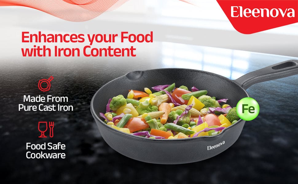 Eleenova Shakti Cast Iron Cookware - Fry Pan 20 cm