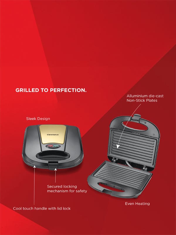 Crown Sandwich Maker with Fixed Grill Plates