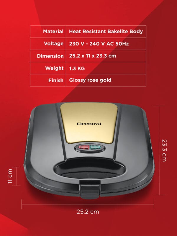 Crown Sandwich Maker with Fixed Grill Plates