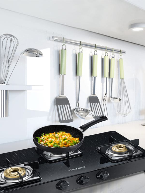 Constellation Glass Top Gas Stove with 3 Brass Burners