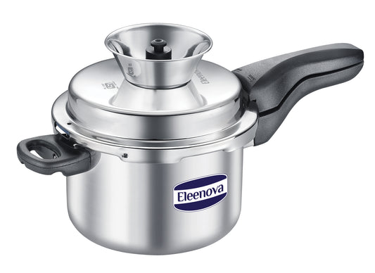 Eleenova Endura OL Triply Cookers| Anti Spill | Tri-Ply Pressure Cooker | Gas & Induction Compatible | ISI Certified | 5-Year Warranty