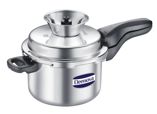 Eleenova Endura OL Triply Cookers| Anti Spill | Tri-Ply Pressure Cooker | Gas & Induction Compatible | ISI Certified | 5-Year Warranty