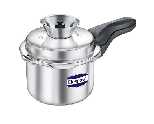 Eleenova Legacy SS OL Cookers | Anti Spill | Stainless Steel Pressure Cooker | Gas & Induction Compatible | ISI Certified | 5-Year Warranty