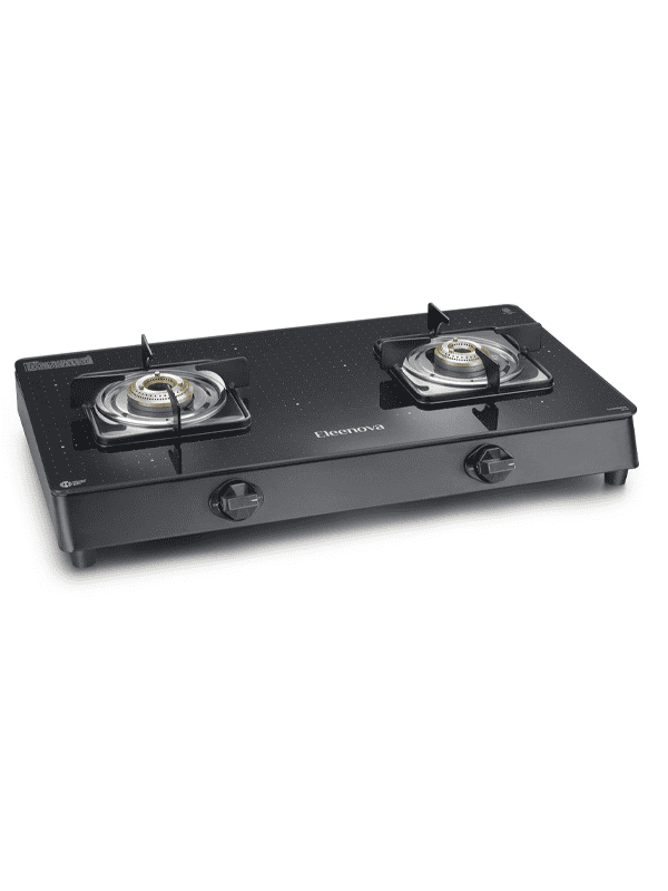 Constellation Glass Top Gas Stove with 2 Brass Burners