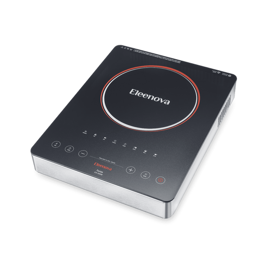 Eleenova Fusion Infrared Cooktop 2000W | Superior Crystal Glass Top | Touch Controls | Durable Heating Element | Compatible with Flat-Bottom Cookware | Stainless Steel Rack | Grill, Barbecue, Roast & Tandoor | 1 Year Warranty