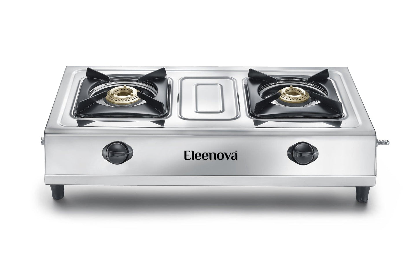 Eleenova Majesty Stainless Steel Gas Stove | Majesty 2B & Majesty Plus 2B | Durable Stainless Steel Body | High-Efficiency Brass Burners | Easy-to-Clean Surface | Ergonomic Heat-Resistant Knobs | ISI Certified | 2 Year Warranty