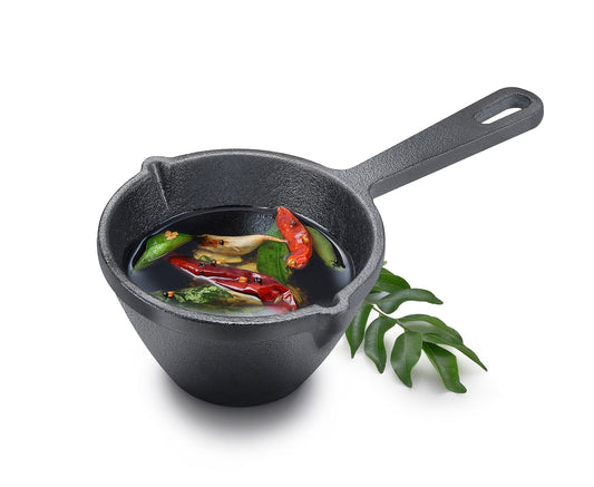 Eleenova Shakti Cast Iron Cookware - Tadka Pan 14 cm