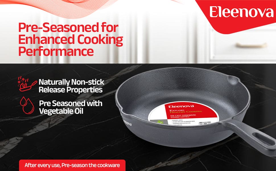 Eleenova Shakti Cast Iron Cookware - Fry Pan 20 cm