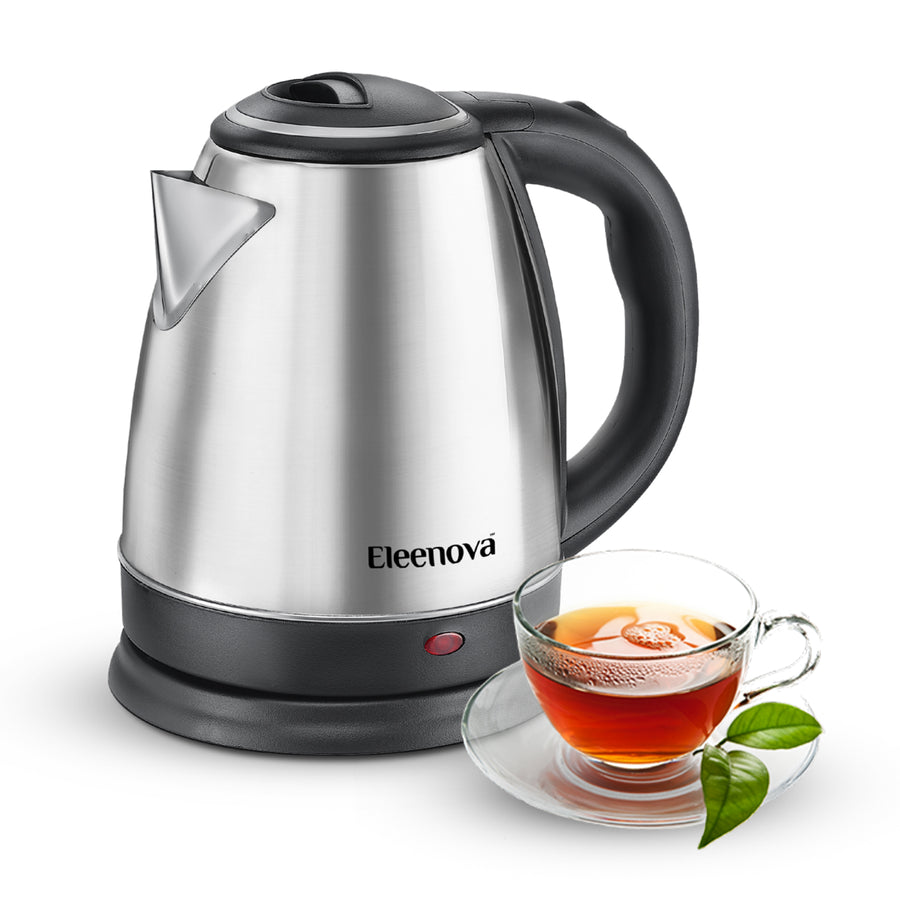 Eleenova Optima 1.5L Electric Kettle 1500W | Stainless Steel Body | Concealed Heating Element | Stainless Steel Lid | Auto Cut-Off | 360° Swivel Base | Cool Touch Handle & Lid | 1 Year Warranty