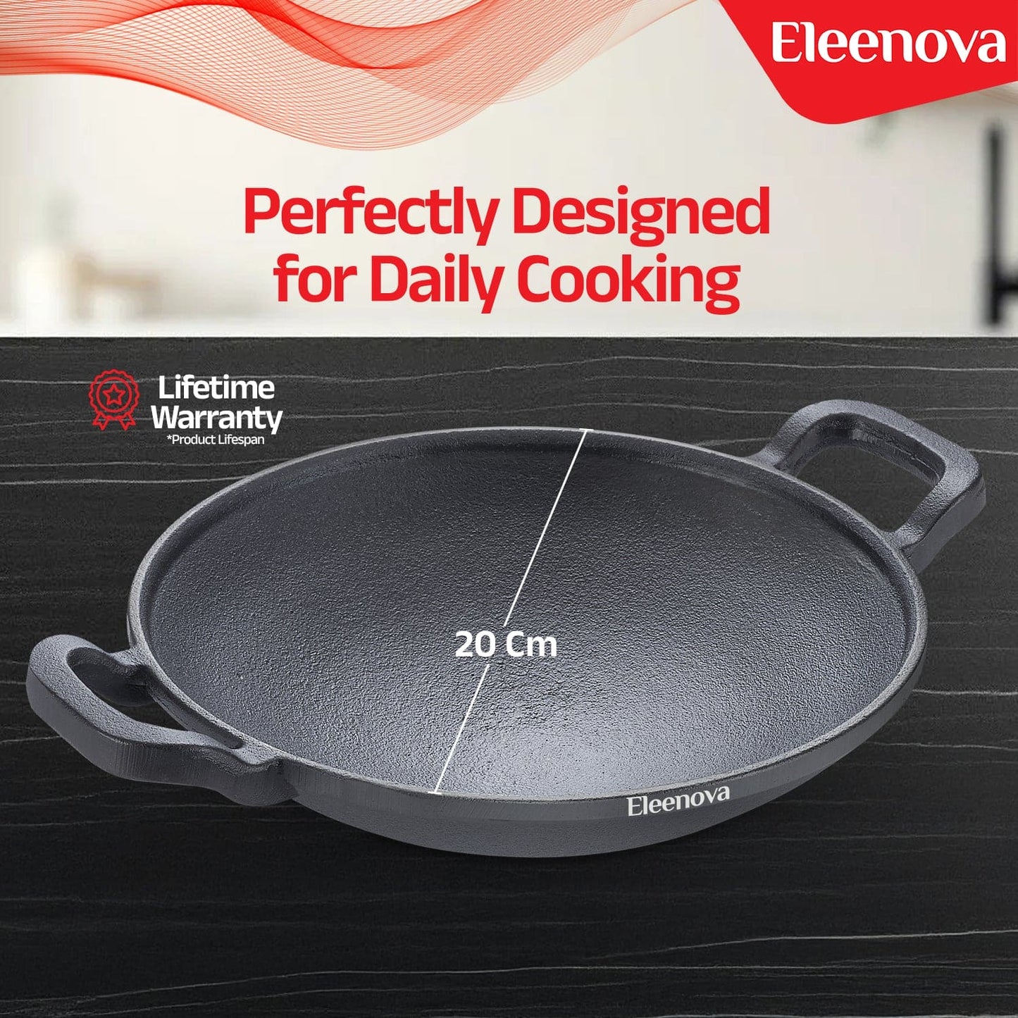 Eleenova Shakti Cast Iron Cookware - Appachetty 20 cm