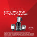 Puremix 550 W Mixer Grinder with 3 Stainless Jars