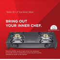 Reflex Glasstop Gas Stove With 2 Brass Burners