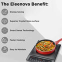 Cresta 1600 W Superior Crystal Glass Push Button Induction Cooktop