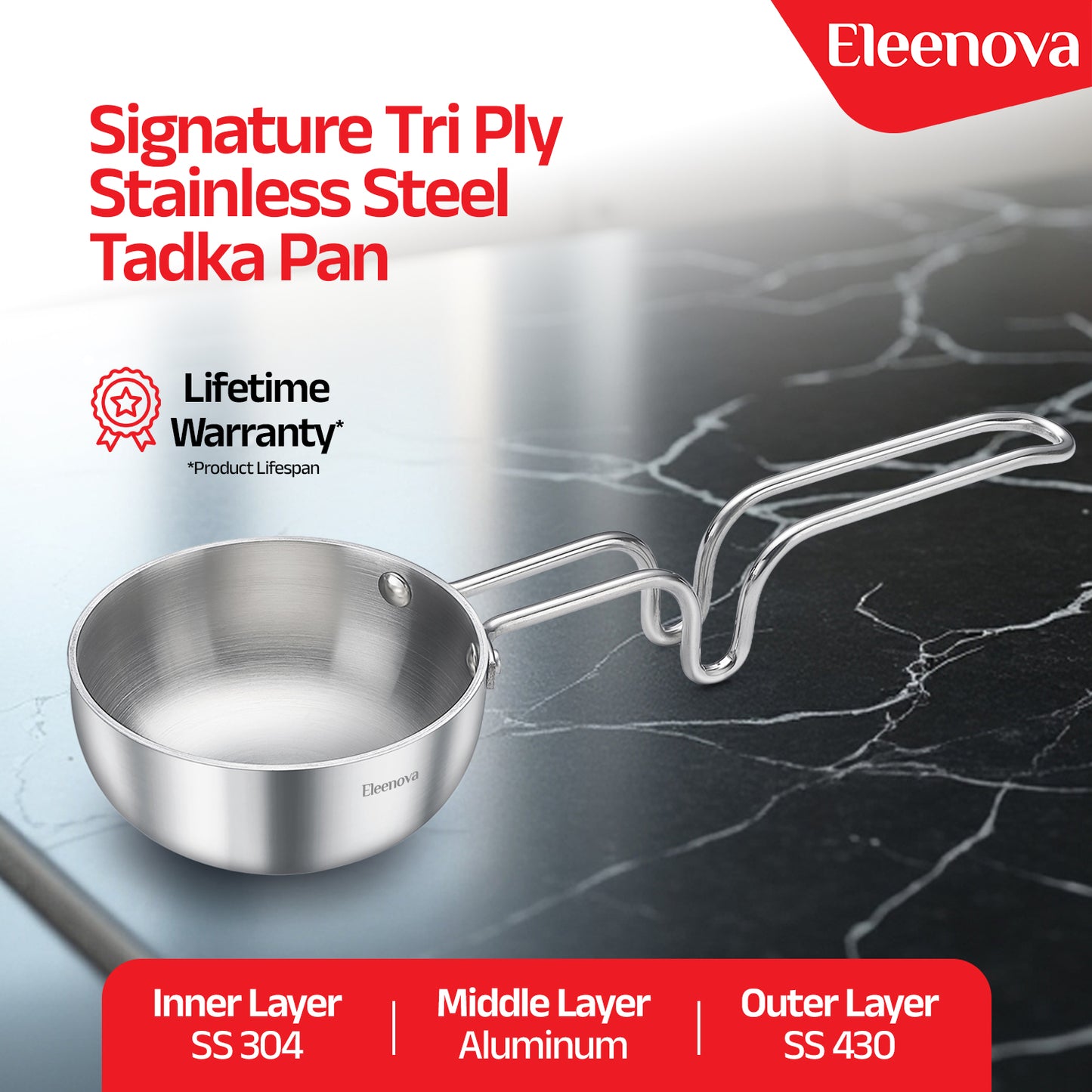 Eleenova Signature Tadka Pan 11.5 cm