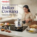 Eleenova Triply Pressure Cooker 2 L | World's First Pressure Cooker with Spill Bowl -Patent Applied | 5 Year Warranty | ISI Certified | Tri Ply Stainless Steel Body | Metallic Safety Plug | Food Safe Nitrile Gasket | Serves 2-3 People