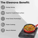 Magnite 1200 W Superior Crystal Glass Push Button Induction Cooktop