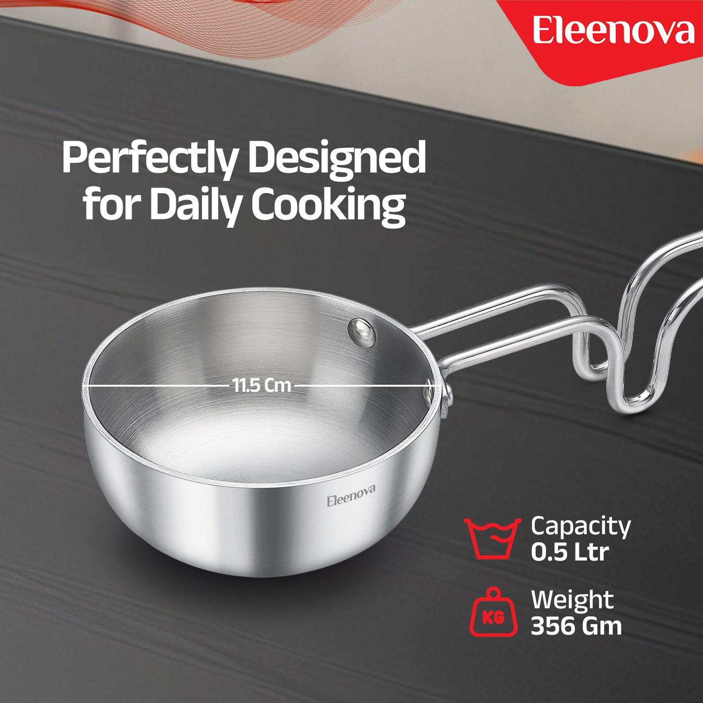 Eleenova Signature Tadka Pan 11.5 cm