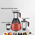 Eleemix 750 W Mixer Grinder with 3 Stainless Jars