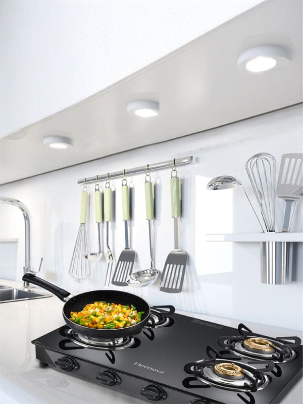 Reflex Glasstop Gas Stove With 4 Brass Burners