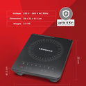 Reflection 2000 W Superior Crystal Glass Soft Touch Induction Cooktop