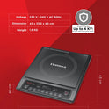 Cresta 1600 W Superior Crystal Glass Push Button Induction Cooktop