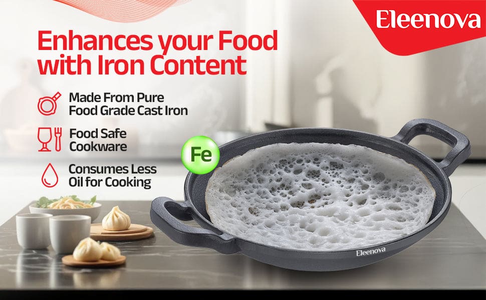 Eleenova Shakti Cast Iron Cookware - Appachetty 20 cm