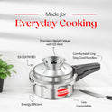 Eleenova Anti-Spill Vintage Aluminium Pressure Cooker -2 L | Worlds First Anti Spill Design | Gas Compatiable | 5 Year Product Warranty | ISI Certified | Superior Quality Aluminium