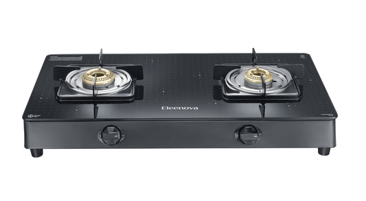 Eleenova Constellation Gas Stove | 2 Burner, 3 Burner & 4 Burner | Advanced Teknotuf Superior Glass | High-Speed Jumbo Burner | 360° Rotating Inlet Nozzle | Square Drip Tray | ISI Certified | 5 Year Glass Warranty