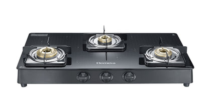 Eleenova Constellation Gas Stove | 2 Burner, 3 Burner & 4 Burner | Advanced Teknotuf Superior Glass | High-Speed Jumbo Burner | 360° Rotating Inlet Nozzle | Square Drip Tray | ISI Certified | 5 Year Glass Warranty