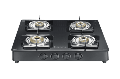 Eleenova Constellation Gas Stove | 2 Burner, 3 Burner & 4 Burner | Advanced Teknotuf Superior Glass | High-Speed Jumbo Burner | 360° Rotating Inlet Nozzle | Square Drip Tray | ISI Certified | 5 Year Glass Warranty