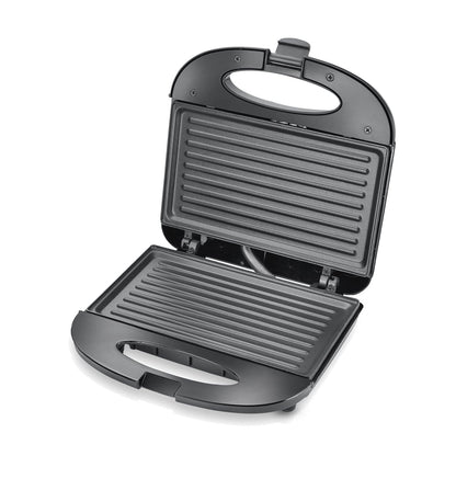 Eleenova Crown Grill Maker 800W | Non-Stick Grill Plates | Sturdy Die-Cast Aluminium Plate | Automatic Temperature Cut-Off | Heat-Resistant Bakelite Body | Power Indicator | 1 Year Warranty