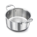 Eleenova Triply Stainless Steel Casserole with Lid, ISI Certified with Product Lifetime Warranty, Durable 3-Layer Body, 100% Toxin-Free & No Chemical Coating