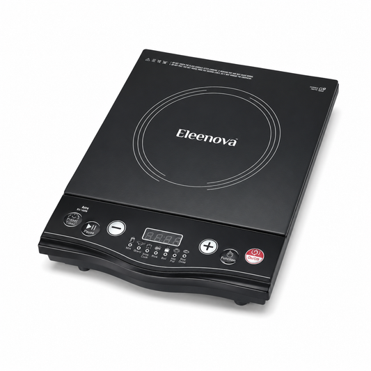 Eleenova Astra Induction Cooktop 1400W | Ceramic Glass Top | Energy Saver | Customised Indian Preset Menu | Smart Sense Technology | Surge Protection up to 4kV | Eco-Friendly | 1 Year Warranty