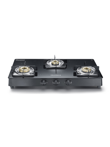 Constellation Glass Top Gas Stove with 3 Brass Burners