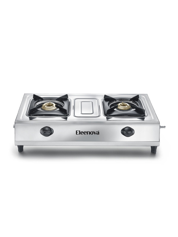 Majesty Stainless Steel Gas Stove with 2 Brass Burners