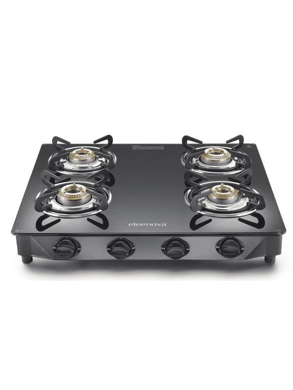Reflex Glasstop Gas Stove With 4 Brass Burners