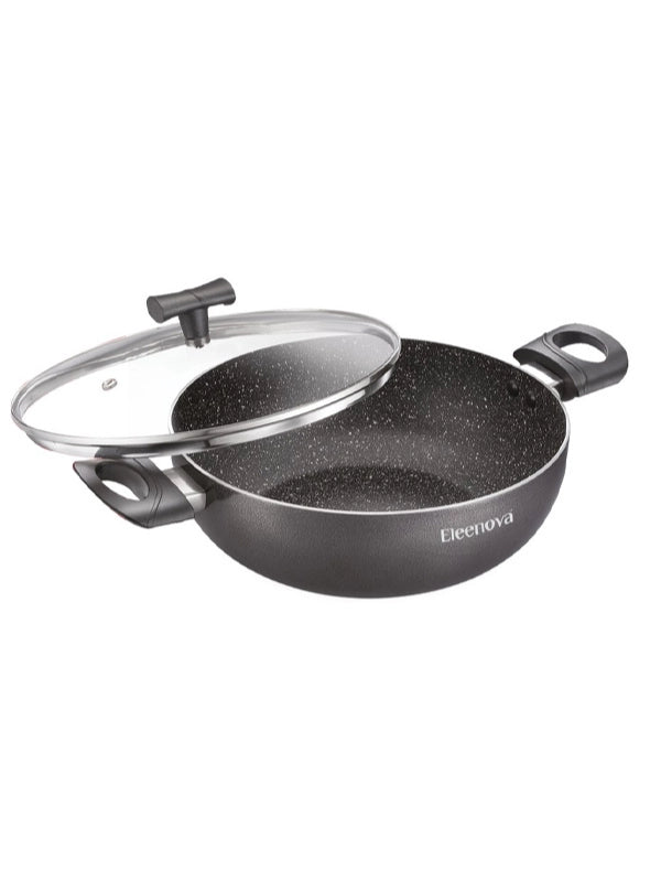 Aspire Non – Stick Cookware -KADAI WITH GLASS LID 20 cm