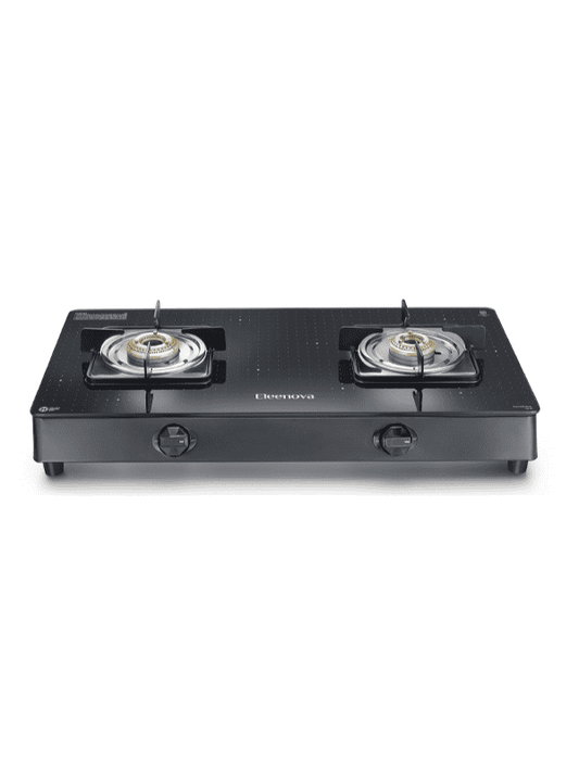 Constellation Glass Top Gas Stove with 2 Brass Burners