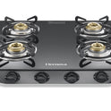 Eleenova Freedom Gas Stove | 2 Burner, 3 Burner & 4 Burner | Advanced Teknotuf Superior Glass | High-Efficiency Brass Burners | Ample Burner Space | Ergonomic Knobs | ISI Certified | 2 Year Warranty