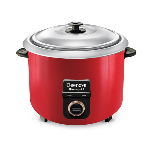 Eleenova Rice Cooker | Harmony 0.6 L | Keep Warm Function | 2 Aluminum Bowls Included | Detachable Power Cord for Easy Storage | Precise Thermostat Control