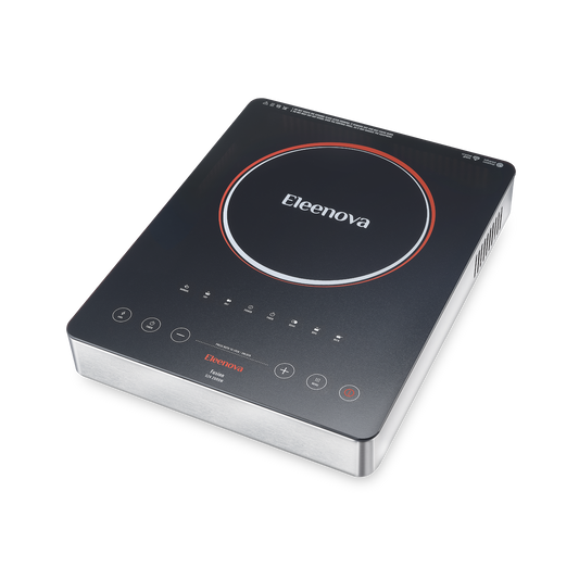 Eleenova Fusion Infrared Cooktop 2000W | Superior Crystal Glass Top | Touch Controls | Durable Heating Element | Compatible with Flat-Bottom Cookware | Stainless Steel Rack | Grill, Barbecue, Roast & Tandoor | 1 Year Warranty