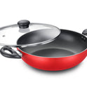 Eleenova Magic Non-Stick Cookware - Kadai with Glass Lid (20 cm, 24 cm & 26 cm)