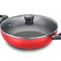 Eleenova Magic Non-Stick Cookware - Kadai with Glass Lid (20 cm, 24 cm & 26 cm)