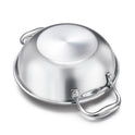 Eleenova Triply Stainless Steel Kadai/Kadhai with Lid, 2 Litres, 20cm/7.8 Inch, 1.24Kg, ISI Certified with Product Lifetime Warranty, Durable 3-Layer Body, 100% Toxin-Free & No Chemical Coating