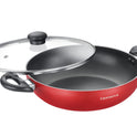 Eleenova Magic Non-Stick Cookware - Kadai with Glass Lid (20 cm, 24 cm & 26 cm)