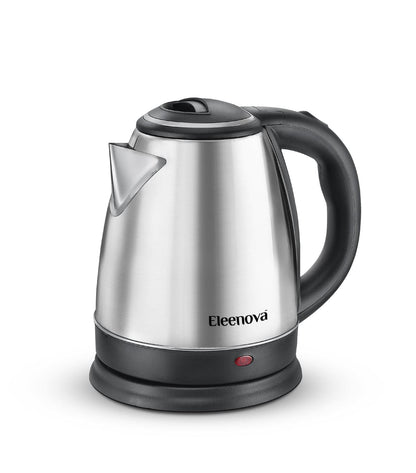 Eleenova Optima 1.5L Electric Kettle 1500W | Stainless Steel Body | Concealed Heating Element | Stainless Steel Lid | Auto Cut-Off | 360° Swivel Base | Cool Touch Handle & Lid | 1 Year Warranty