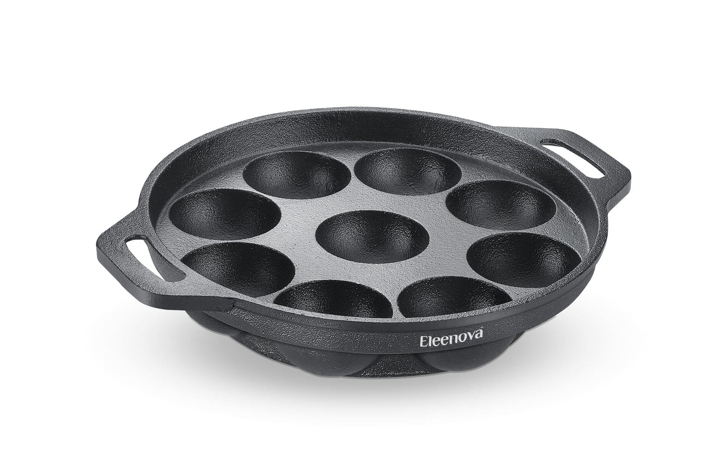 Eleenova Shakti Cast Iron Cookware - Appapatra 9 Pits 20 cm