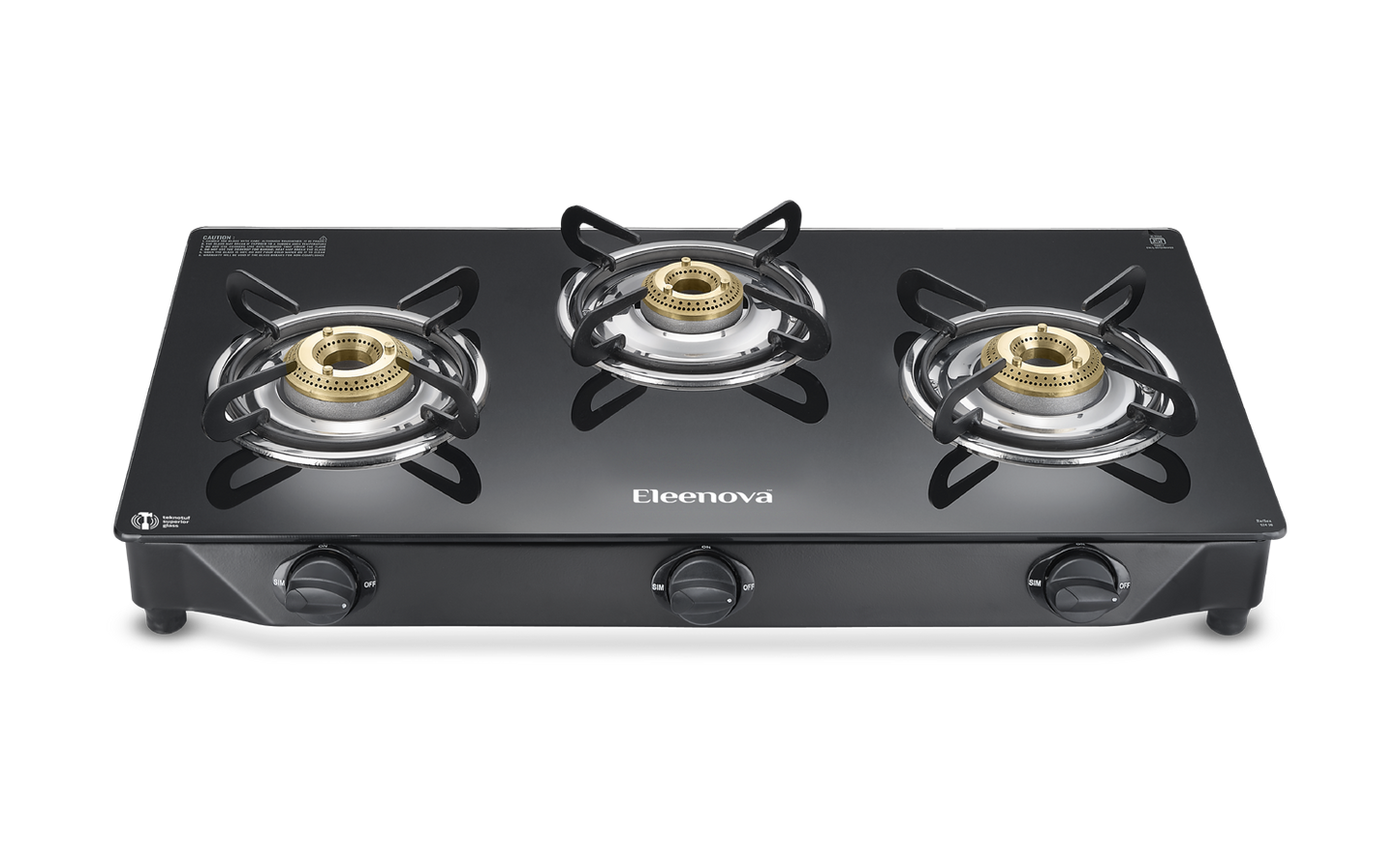 Eleenova Reflex Gas Stove | 2 Burner Reflex Plus 2 Burner, 3 Burner & 4 Burner | Advanced Teknotuf Superior Glass | High-Speed Jumbo Burner | 360° Rotating Inlet Nozzle | Ample Burner Space | ISI Certified | 2 Year Warranty